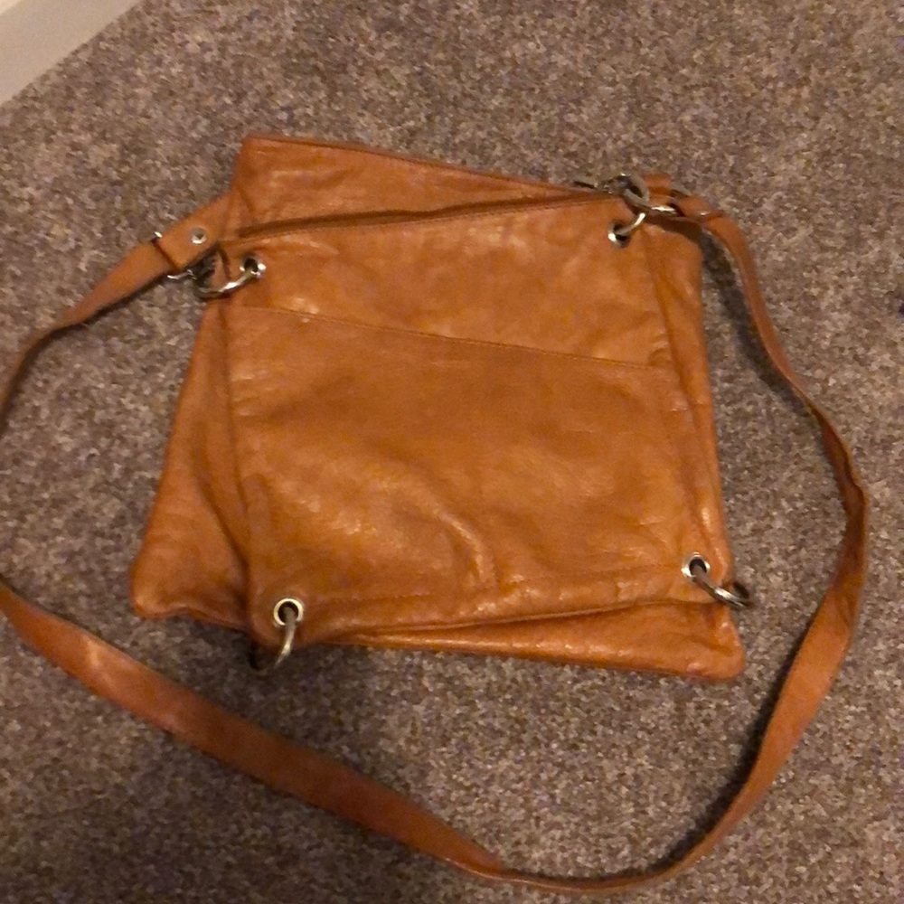 Over the shoulder genuine leather bag